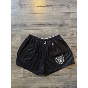 Vintage Champion Raiders‎ Shorts 3XL Black USA NFL Las Vegas 80s 90s